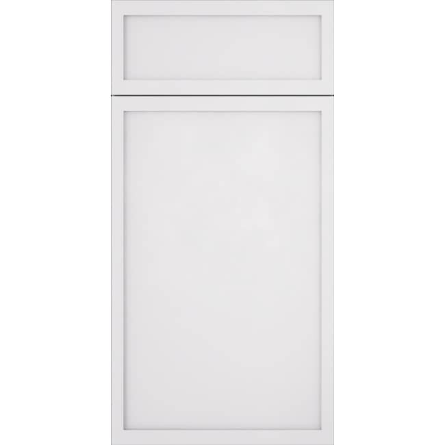 Antique white ornate raised panel cabinet door
