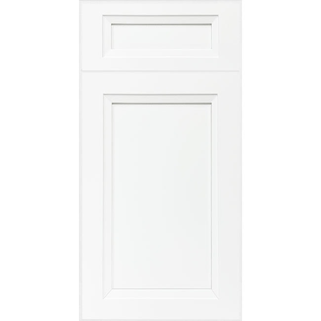 Oxford White flat shaker cabinet door
