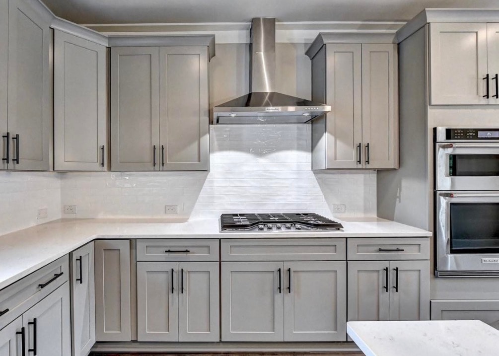 Gray contemporary kitchen cabinetry